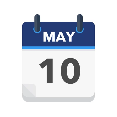 Calendar icon showing 10th May