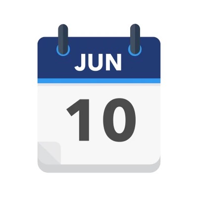 Calendar icon showing 10th June