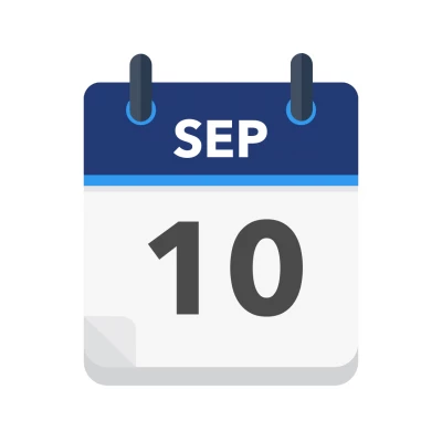 Calendar icon showing 10th September
