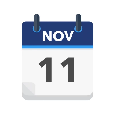 Calendar icon showing 11th November