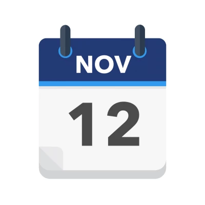 Calendar icon showing 12th November