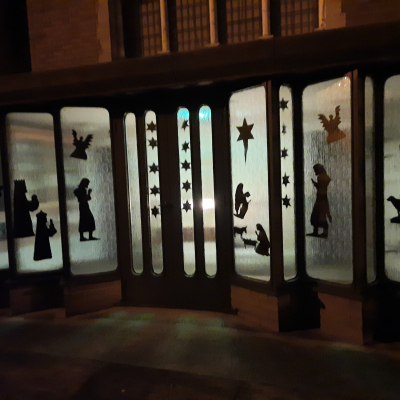 Gnosall Christmas Nativity Window Display