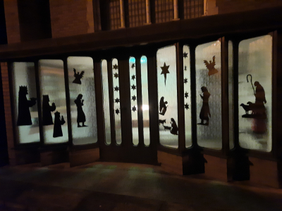 Gnosall Christmas Nativity Window Display
